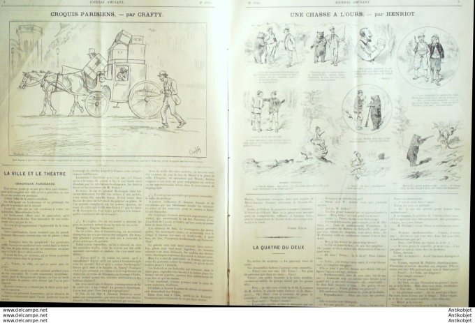 Le Journal Amusant 1890 # 1776 Collectionneurs par Paul Leonncec Echos par Stop Statuettes de Nemrod