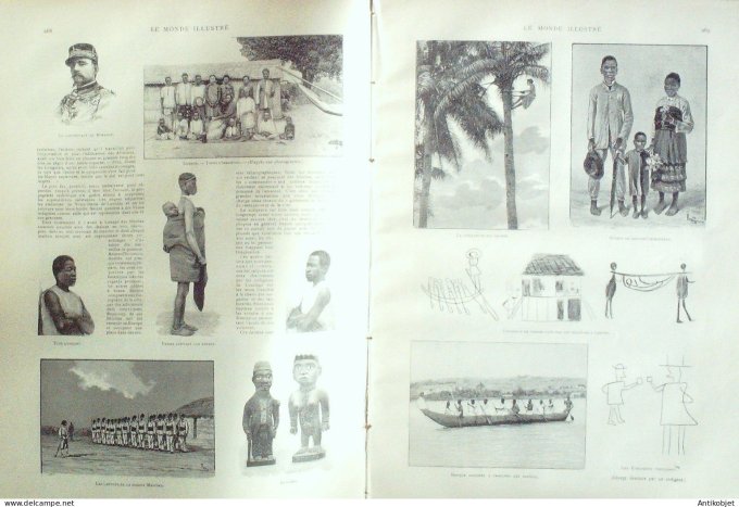 Le Monde illustré 1892 n°1830 Congo Loango Chine Tientsin Li Hung-Chang Dahomey Kotonou
