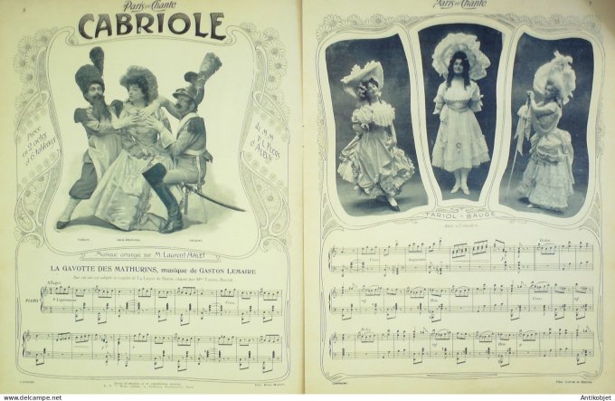 Paris qui chante 1903 n°  6 Tariol-Gaugé Amel Chavat-Girier Halet Redelsperger