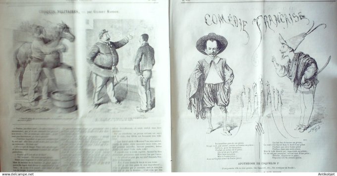 Le Journal Amusant 1874 #  932 Baignades d'eau douce par Larosse