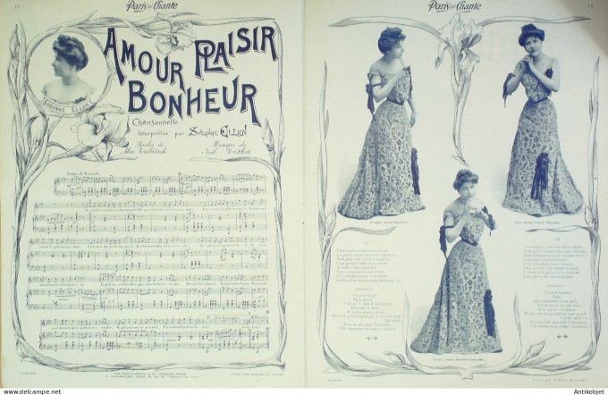 Paris qui chante 1903 n° 21 Myriel Suzanne Ellen Privas Eyreams