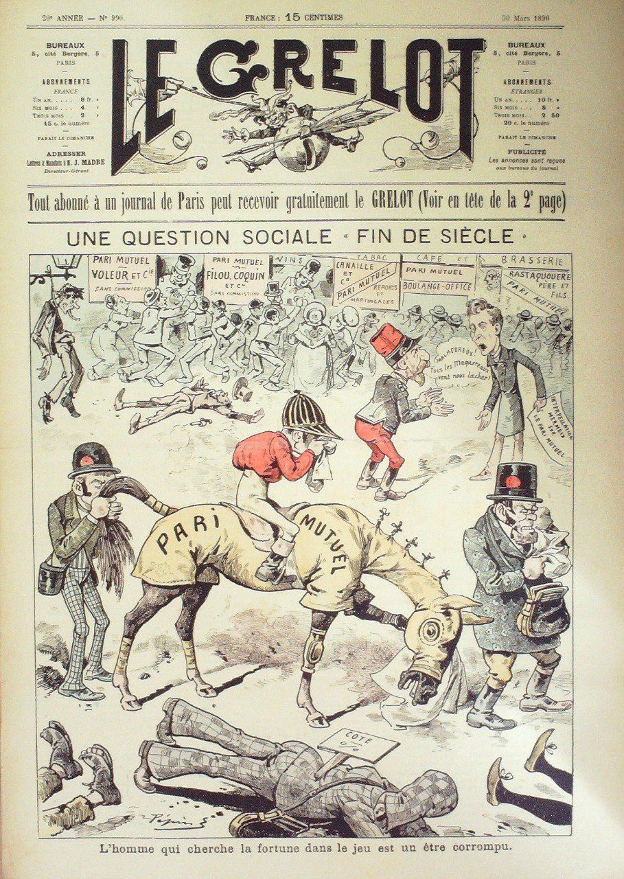Le Grelot 1890 n° 990 QUESTION SOCIALE "FIN de SIECLE" PEPIN