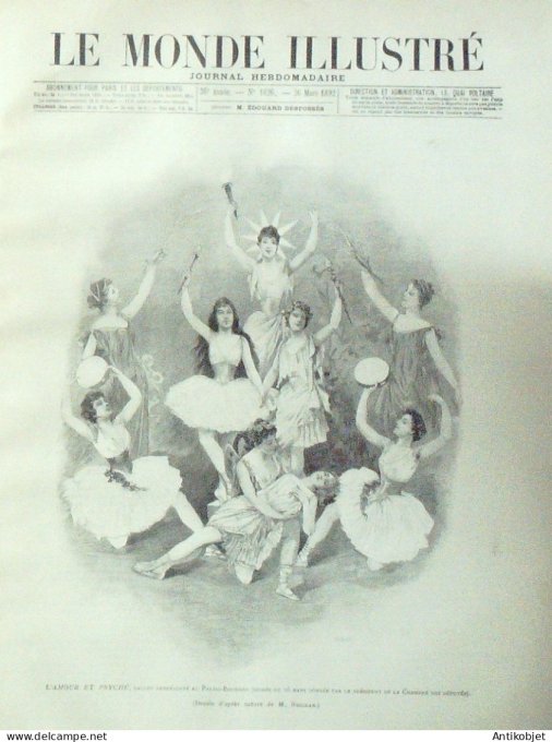 Le Monde illustré 1892 n°1826 Nice (06) régate Hyères (83) Résidence Reine Victoria