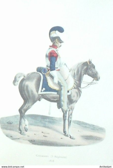 Cuirassier 3ème Régiment en 1818 signé