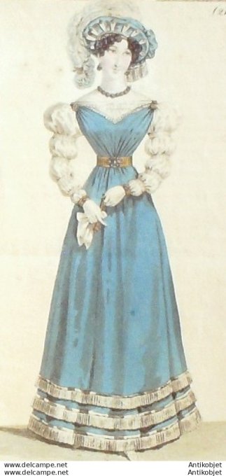 Costume Parisien 1823 # 2184 Robe de crêpe de l'Inde