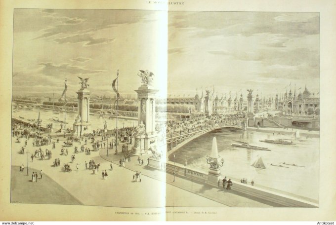 Le Monde illustré 1900 n°2243 Arceuil (94) Algérie Ouargla Minaret Koudiat-Es-Steb Afrique-Sud Préto