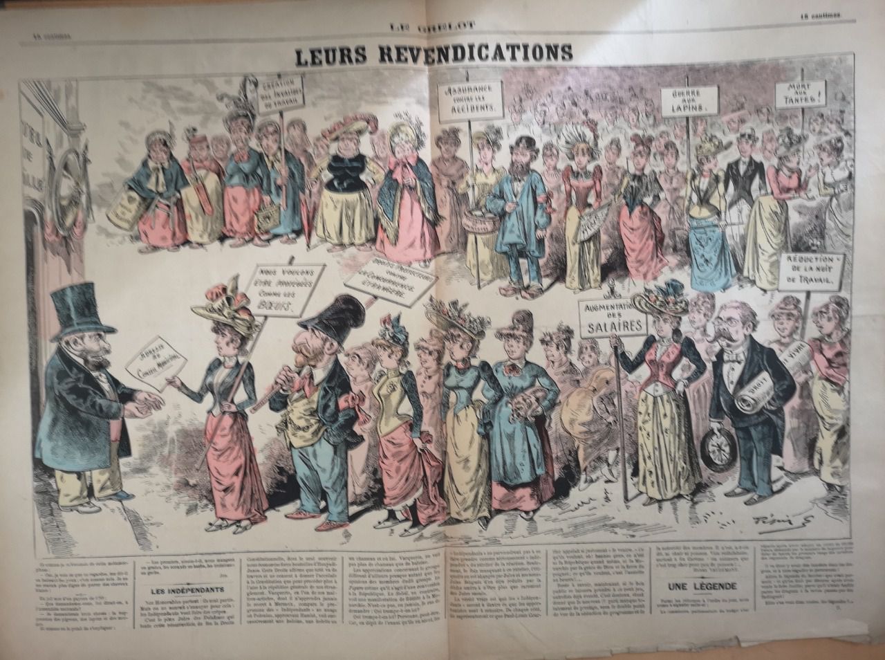 Le Grelot 1890 n° 991 LEURS REVENDICATIONS PEPIN