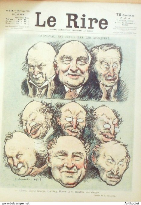 Le Rire 1923-02-17 # 211 Journal humoristique Ed.Originale Rabelais