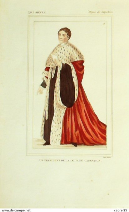 Premier President De Cour De Cassation 19ème Napoleon  1852