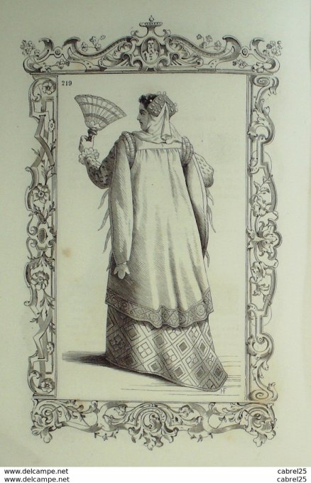 Italie NAPLES Femme du Baaron Napolitain 1859