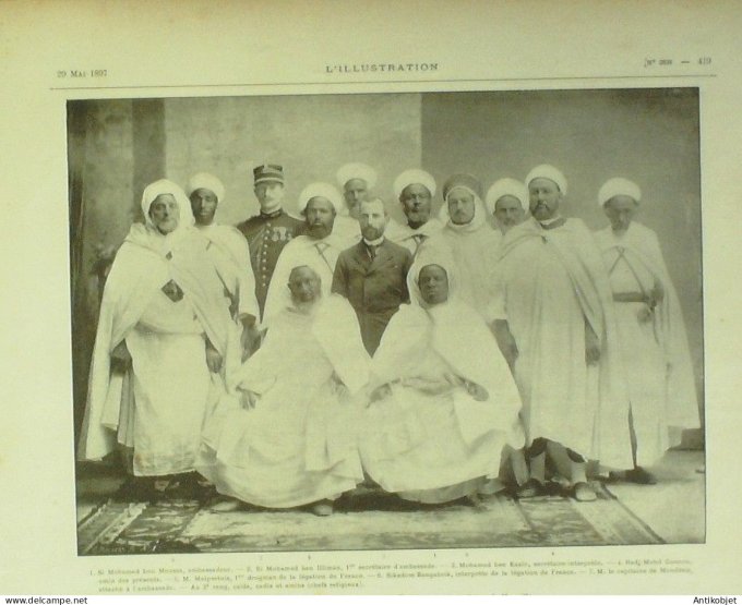 L'illustration 1897 n°2831 Grèce Domokho Maroc Ambassadeurs Slovaquie Presbourg école Braille