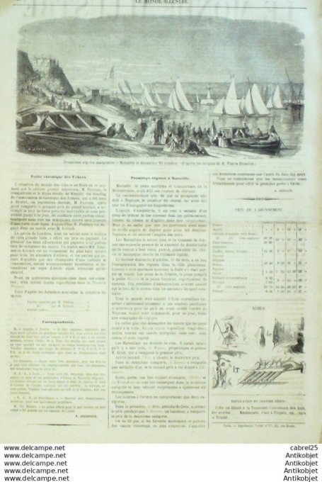 Le Monde illustré 1861 n°239 Italie Naples Florence Allemagne Berlin Marseille (13) Régates