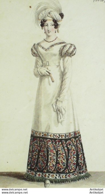 Costume Parisien 1821 # 2021 Robe de cachemire