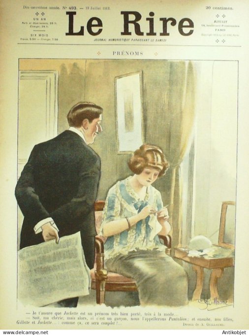 Le Rire 1912-07-13 # 493 Journal humoristique Ed.Originale Langue Universelle