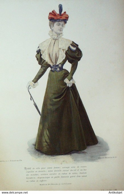 La Mode pratique 1896 # 26 Robe en velours