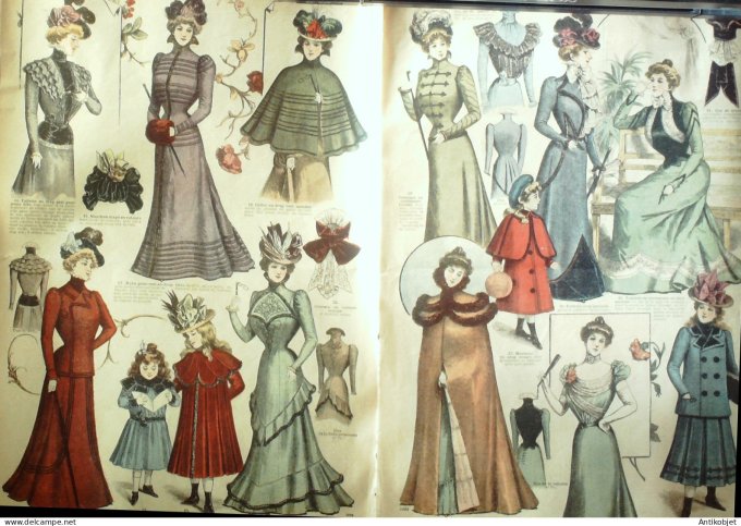 La Mode du Petit journal 1898 n° 50 Toilettes Costumes Passementerie