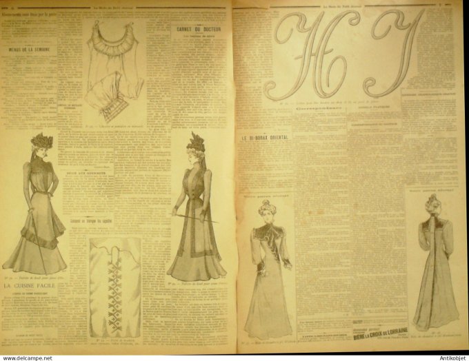 La Mode du Petit journal 1898 n° 50 Toilettes Costumes Passementerie