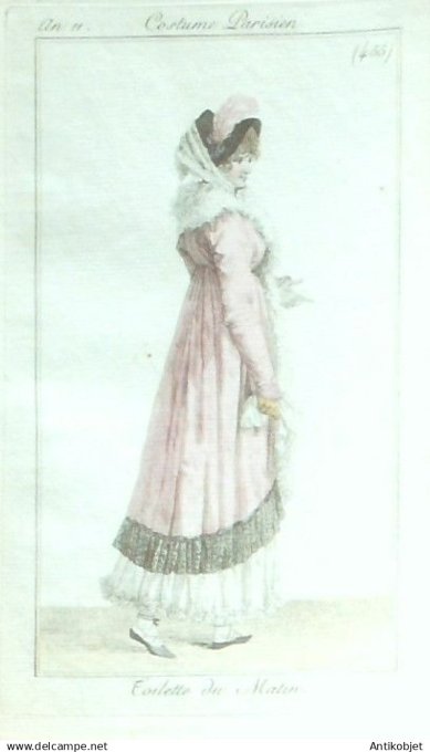 Costume Parisien 1803 an 11 # 455 (eau forte) Toilette du matin