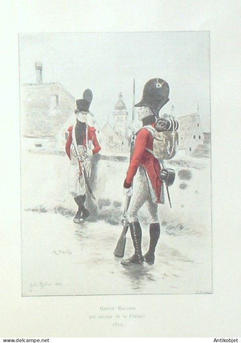 Garde Baloise en 1812 signé Maurice Orange