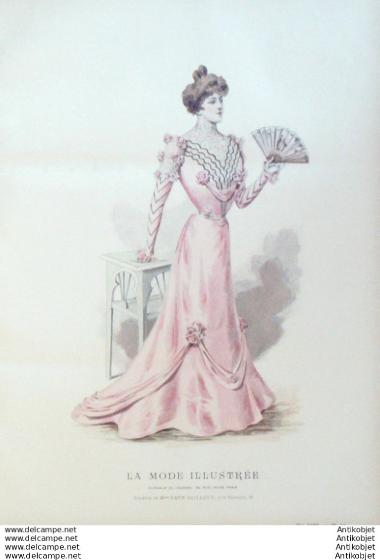 Gravure Mode illustree 1899 # 20 (Old Fashion plate) RARE