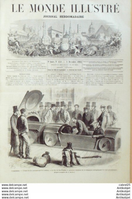 Le Monde illustré 1865 n°451 Espagne Madrid Algérie Ouargla Mettray (37) Pennsylvanie Aspinwall
