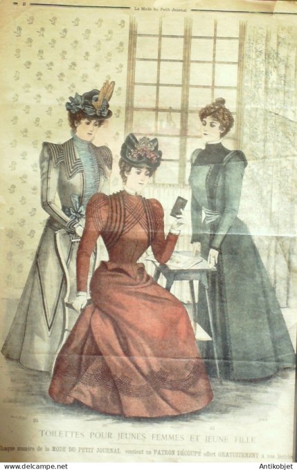 La Mode du Petit journal 1898 n° 01 Mantelet corsage toilettes d'intérieur