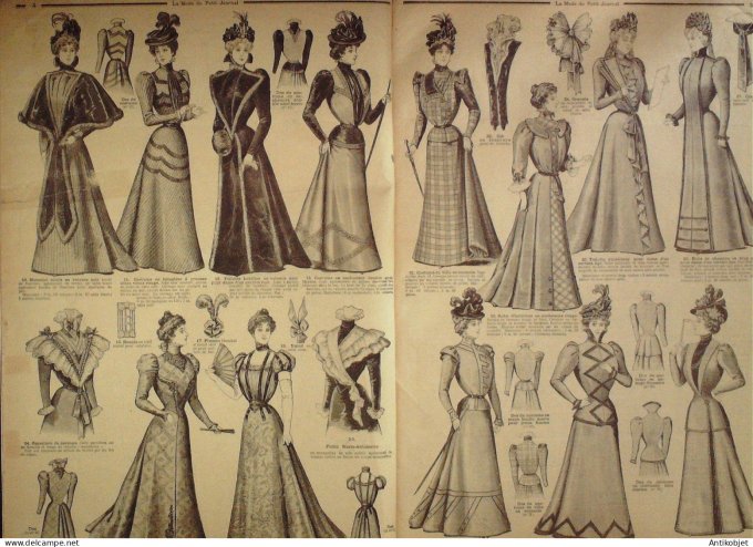 La Mode du Petit journal 1898 n° 01 Toilettes Costumes Passementerie