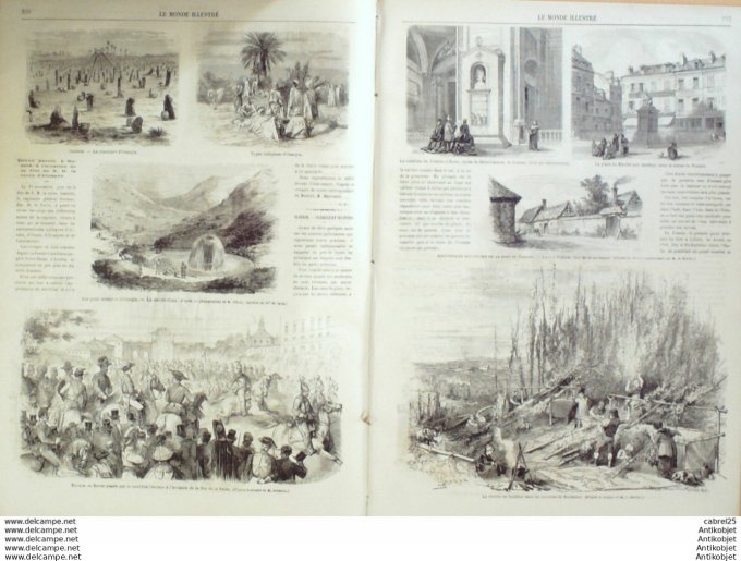 Le Monde illustré 1865 n°451 Espagne Madrid Algérie Ouargla Mettray (37) Pennsylvanie Aspinwall