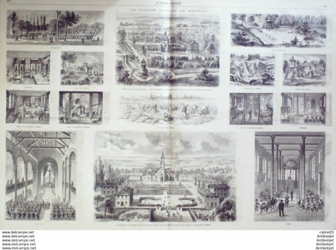 Le Monde illustré 1865 n°451 Espagne Madrid Algérie Ouargla Mettray (37) Pennsylvanie Aspinwall