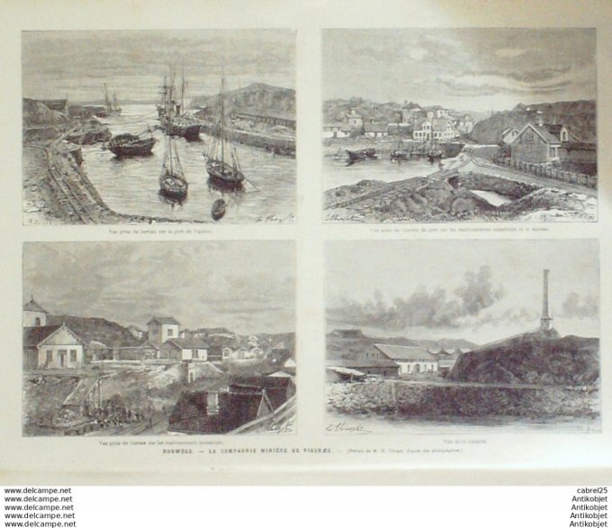 Le Monde illustré 1881 n°1266 Reims (51) Tunisie El Mana Nouba Saujon (17) Epinal (88) Norvège Vigsn