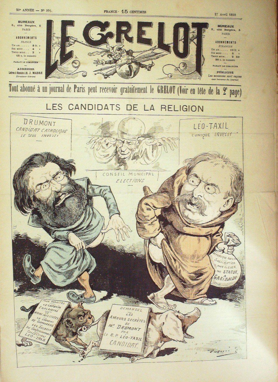 Le Grelot 1890 n° 994 CANDIDATS de la RELIGION PEPIN