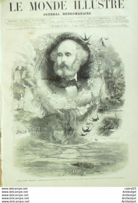 Le Monde illustré 1876 n°1013 Turquie Sultan Abd Ul Hamid II Cherbourg (50) St Maurice (17) Russie S
