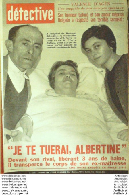 Détective 1966 # 1029 Marmande Valence St-Maximin-Ste-Beaume Nancy Metz Vitry