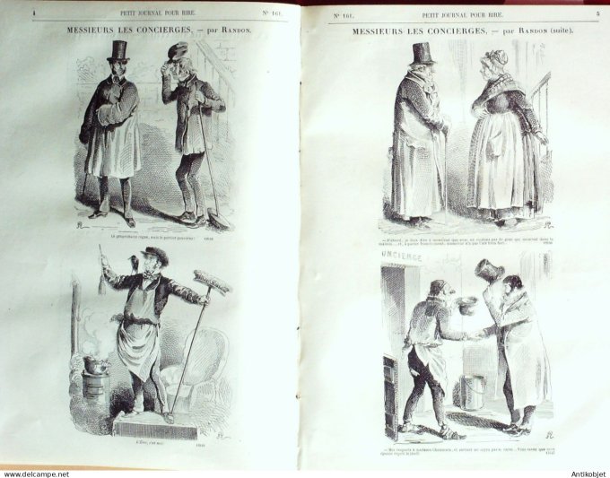 Petit journal pour Rire 1858 # 161 Les Concierges Randon