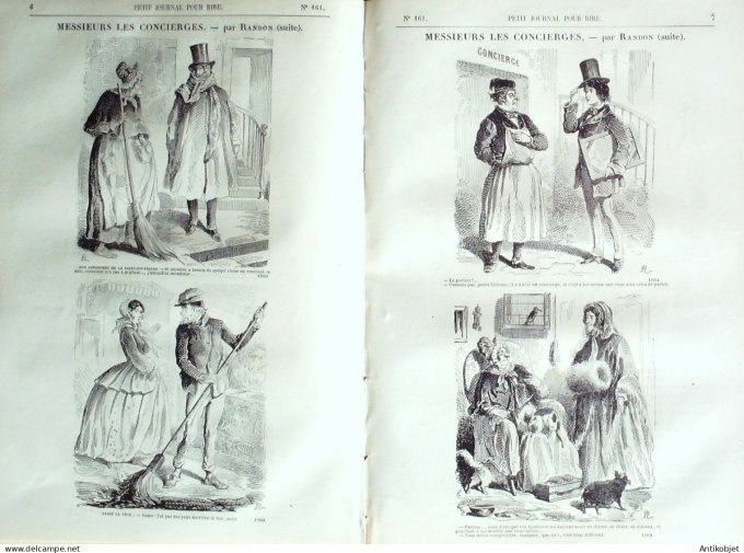 Petit journal pour Rire 1858 # 161 Les Concierges Randon