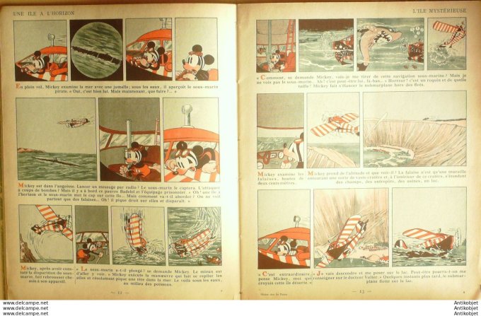 Walt Disney Mickey chez les Pirates Edit Hachette Eo 1948