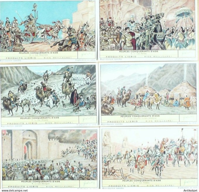 Chromo Liebig Sang 1734 Peuples conquerants d'Asie (1960)