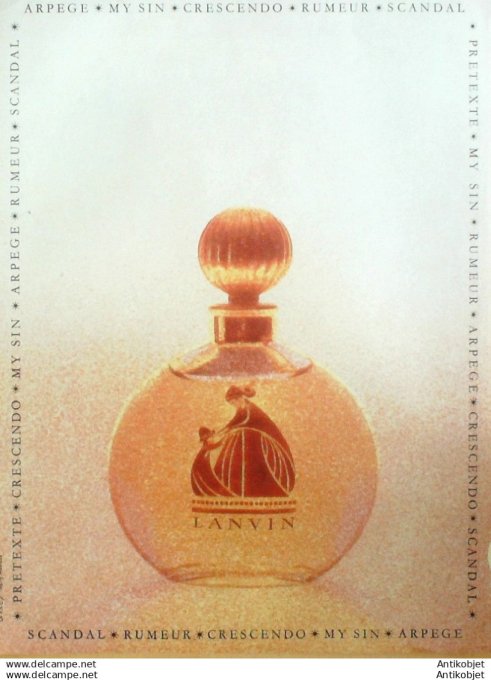 Publicite Cosmetique Lanvin 1981