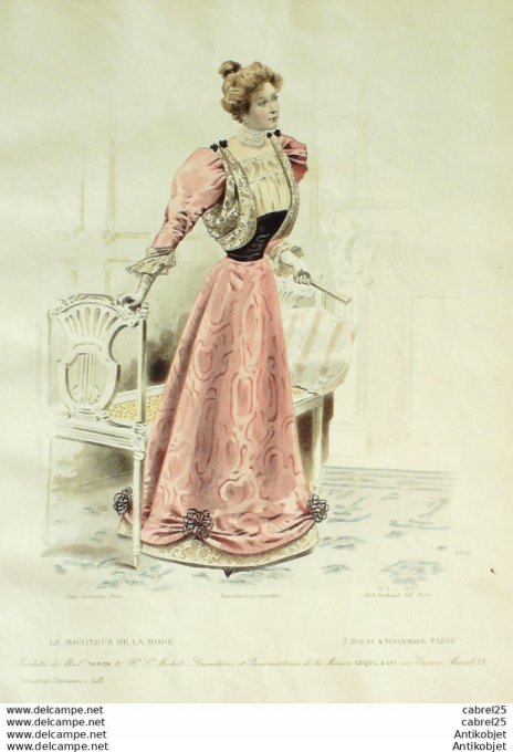 Gravure de mode Le Moniteur 1897 n°04 (Maison Thirion) Gd format