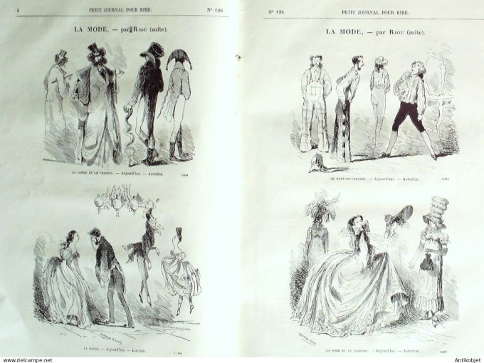 Petit journal pour Rire 1858 # 126 La Mode Riou