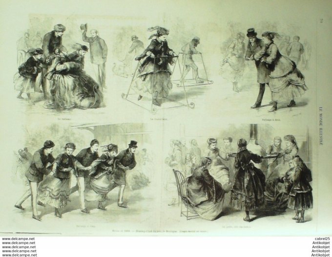 Le Monde illustré 1867 n°561 St Germain Musée Paris Pont Neuf Medoc Vendanges Skating Boulogne (92)