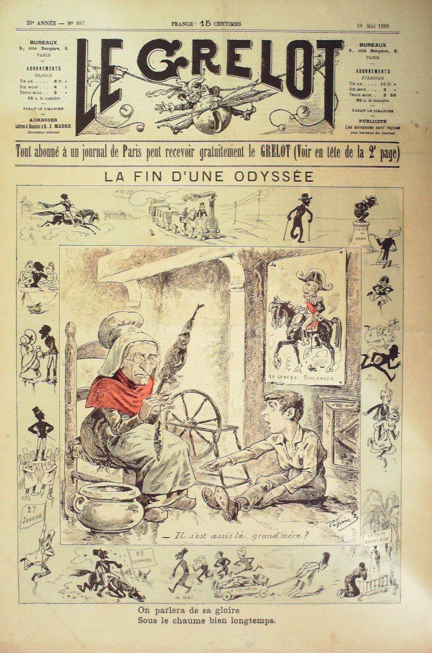 Le Grelot 1890 n° 996 BONNE FARCE au CONSEIL MUNICIPAL PEPIN
