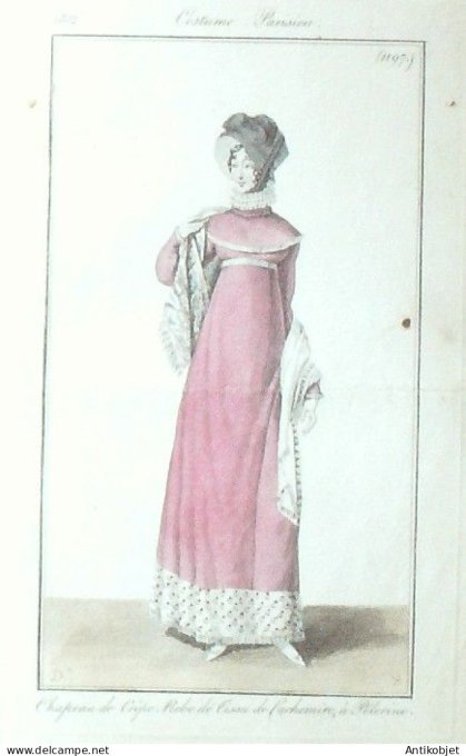 Costume Parisien 1811 # 1197  Robe tissu Cachemire