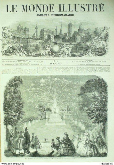 Le Monde illustré 1857 n°  9 Dieppe (76) Algérie Tribus Kabyles Autriche souverains