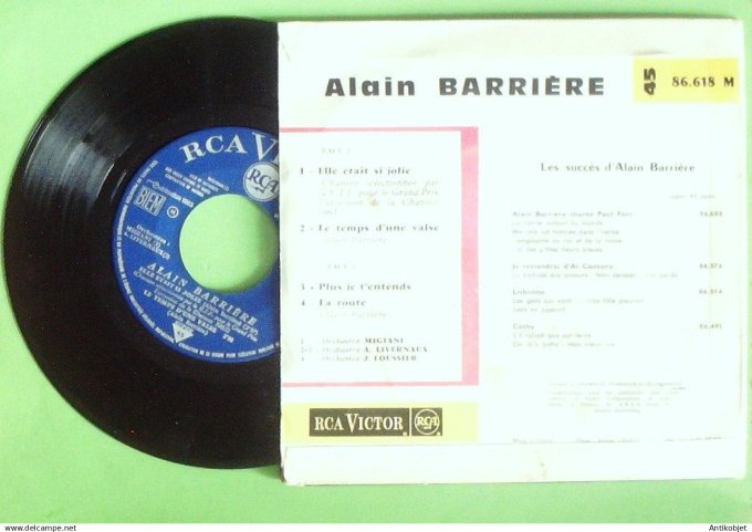Barrière Alain 45T EP Elle était si jolie 1963