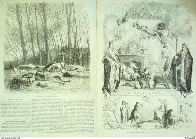 Le Monde illustré 1859 n° 87 Japon Jeddo Chauny Saint-Gobain (02) Tunisie Derwiche