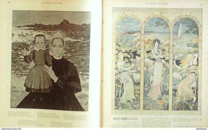 Le Monde illustré 1898 n°2177 Penmarc'h (29) Oeuvre Vicaire Geoffroy de Montesquiou Desrousseaux