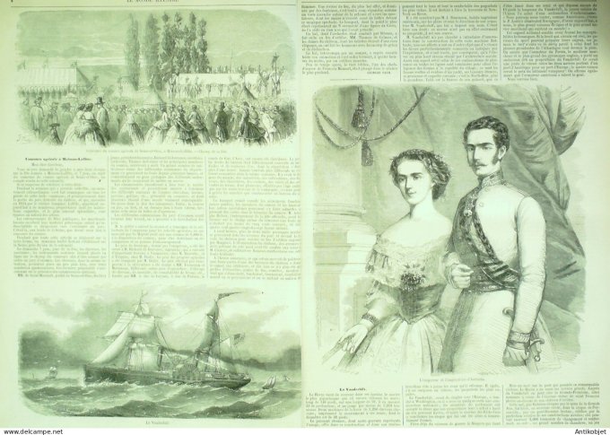 Le Monde illustré 1857 n°  9 Dieppe (76) Algérie Tribus Kabyles Autriche souverains