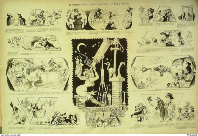 La Caricature 1880 #   2 Nana Casque français Draner Robida Trick