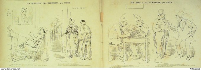 La Caricature 1880 #   2 Nana Casque français Draner Robida Trick